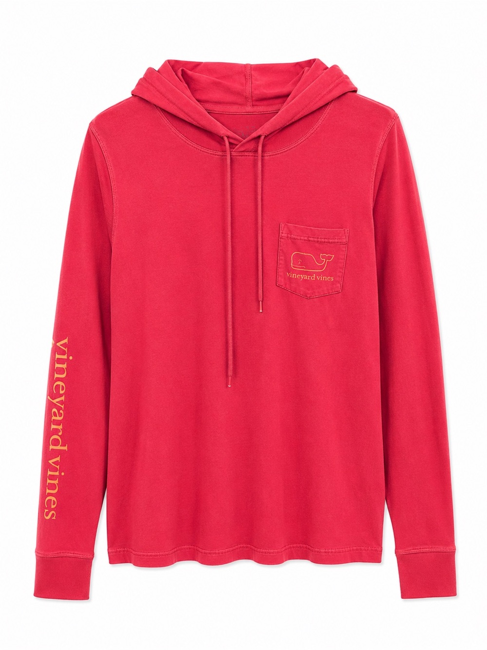 Vineyard Vines Pink Hooded Long Sleeve Pocket Tee Whale Logo Size Small